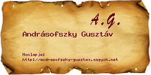Andrásofszky Gusztáv névjegykártya