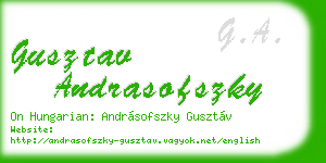 gusztav andrasofszky business card