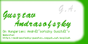 gusztav andrasofszky business card